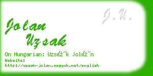 jolan uzsak business card